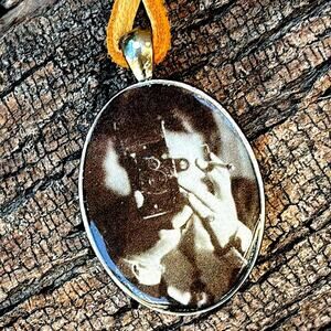 Handmade Man With Camera Pendant Charm